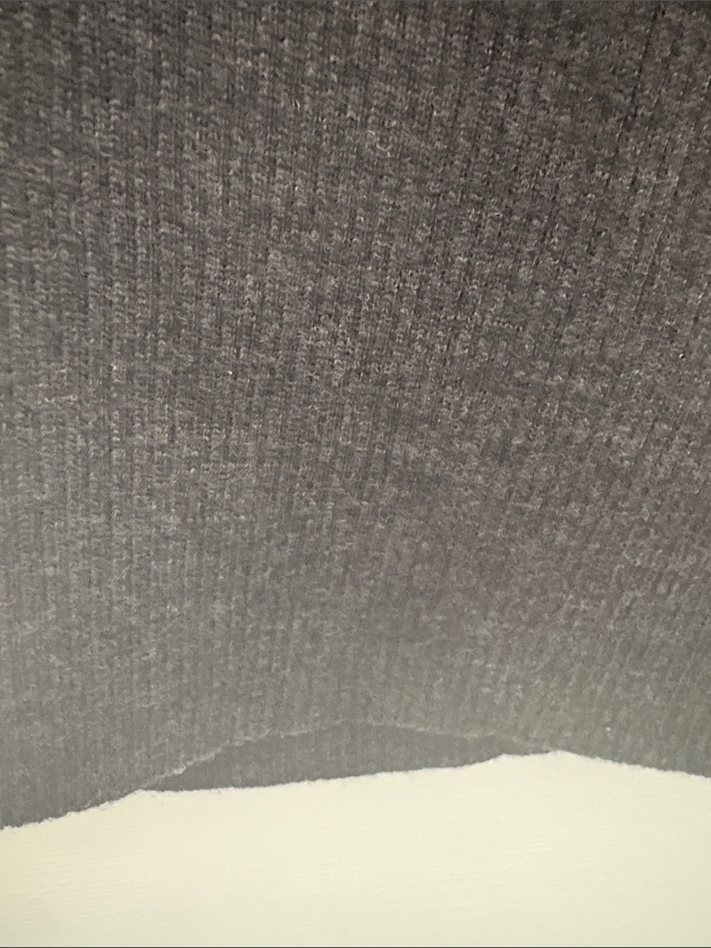 Jones Studio Charcoal Ribbed Knit Top - Picture 5 of 5